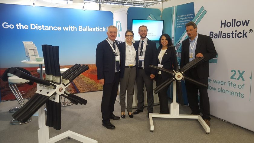 Derby Rubber staff at railway exhibition stand in Europe.